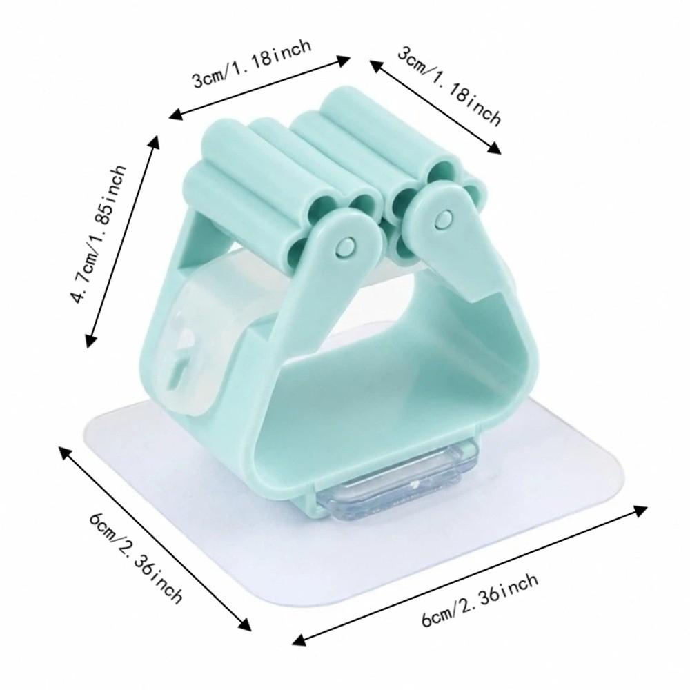 6 Pack No Drilling Broom Holder Self Adhesive Home Storage Rack Mop Storage Rack  Garden