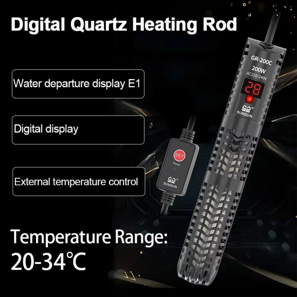 Кварцевое стекло Аквариумный погружной нагреватель Регулируемая температура Нагревательный стержень Водные резервуары