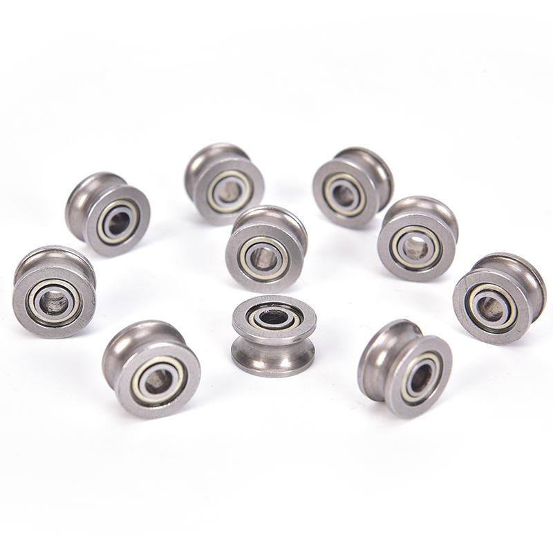 10 шт. U624Zz U-образный шарикоподшипник направляющий шкив для линейного рельсового пути 4*13*7 мм