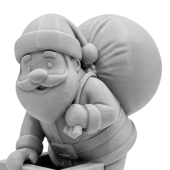 Динамичная фигурка Санты для праздничного оформления 3D-печатная лазающая фигурка, Рождественское милое украшение Клауса, Декоративная статуэтка, Вход с подарком