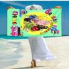 Personalized customized proof beach towel with Barbapapa pattern - soft, absorbent, quick-drying, perfect swimming, camping&bathing