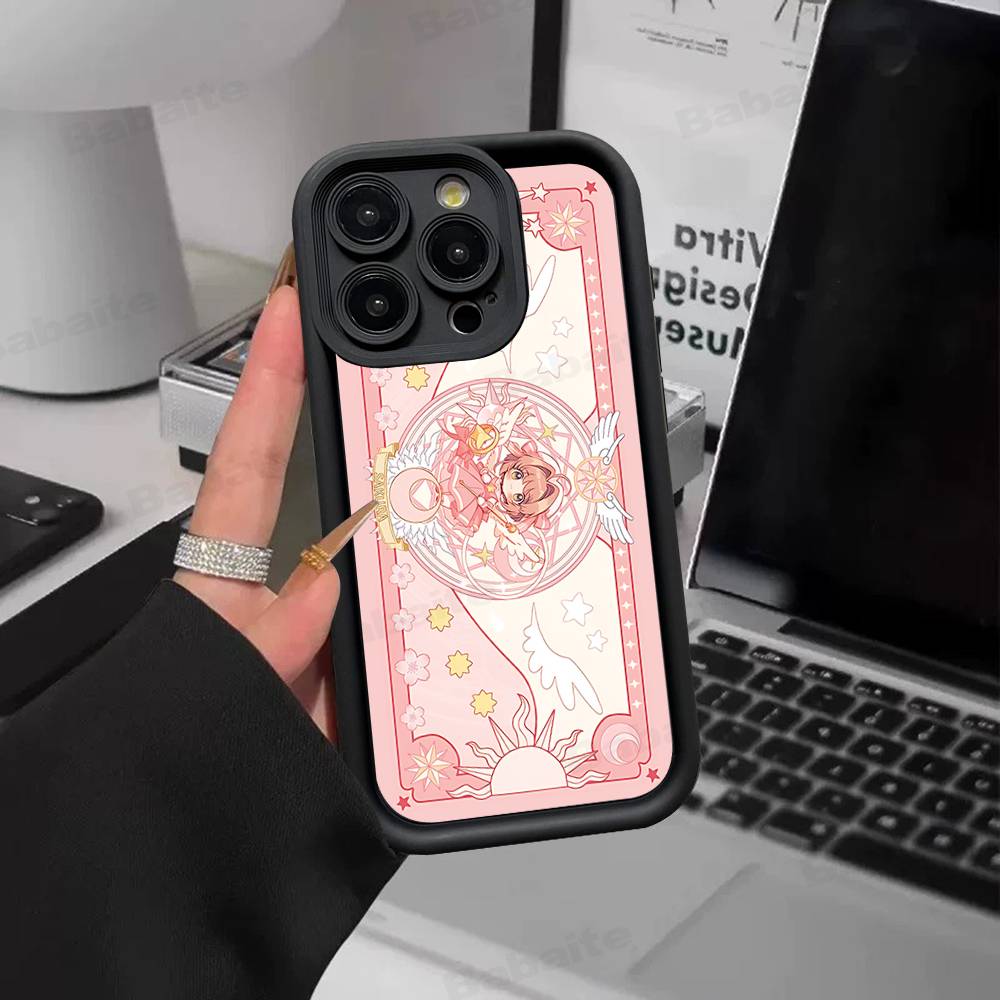 Силиконовый мягкий чехол для телефона Cardcaptor Sakura C для iPhone 17 16 14 13 12 11 15 Pro Max Plus Air Cover