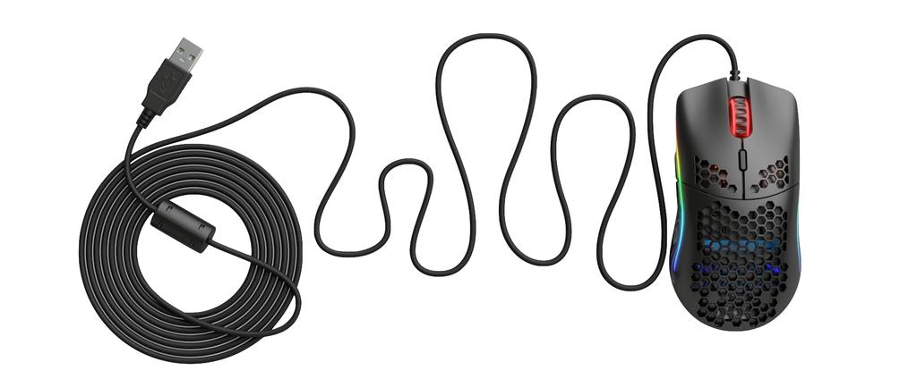 Великолепная модель игровой мыши, черная RGB, 6 программных кнопок, светящаяся мышь, USB-мышь для игр, легкая (67 г)