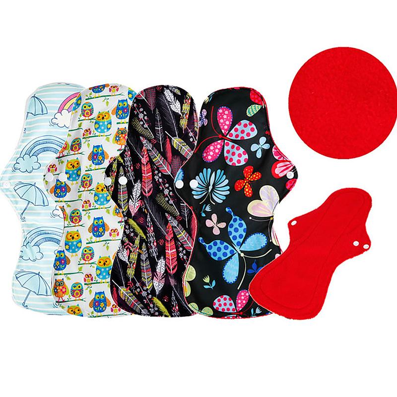 Органические бамбуковые угольно-угольные моющиеся гигиенические прокладки для менструации, обильные менструальные выделения, женские тканевые прокладки, многоразовые прокладки