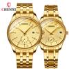 CHENXI Couple Watch 069 High Quality Stainless Steel Waterproof Luminous Calendar Men Quartz Watches Fashion Women Bracelet