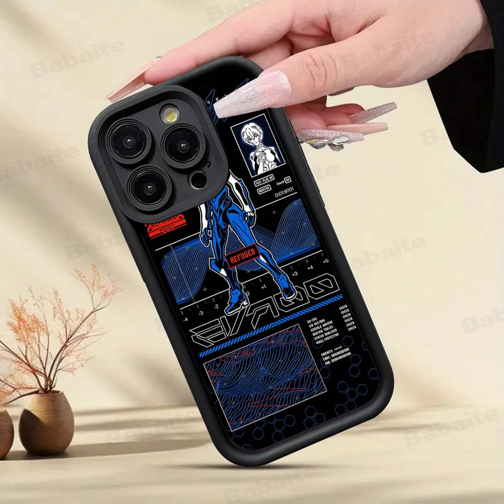 Чехол для телефона с аниме E-Evangelions для IPhone 17 16 15 14 13 12 11 Air Plus Pro Max Мягкая задняя крышка