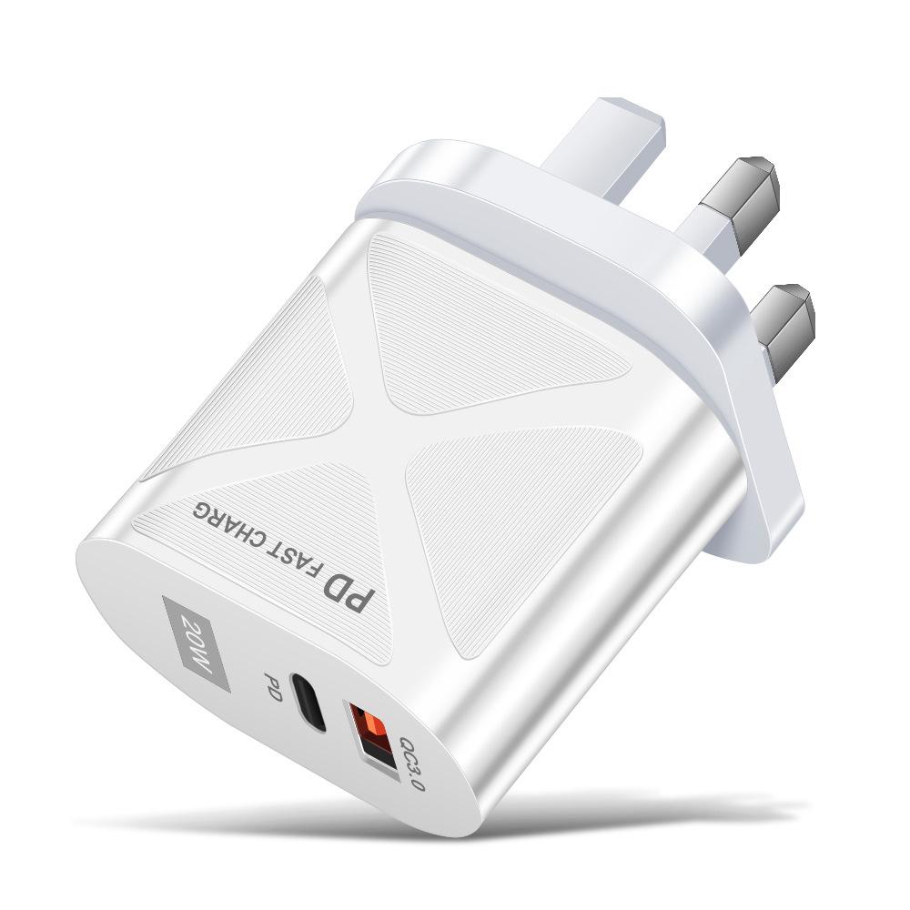 USB-адаптер для путешествий 5В/9В/12В с PD20W и QC3.0 Быстрая зарядка - Стандарт США/ЕС/Великобритании