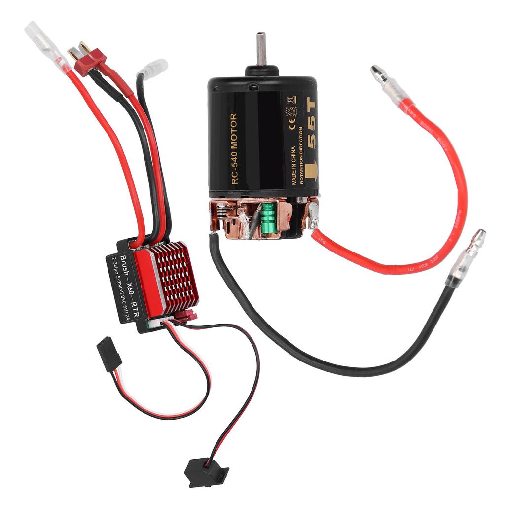 540 щеточный двигатель 360A ESC с T-образным разъемом, аксессуар, подходящий для радиоуправляемой машины Tamiya 110 Model55T
