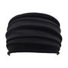 Solid Color Women Wide Sports Fold Hairband Yoga Non Slip Stretch Headband Elastic Running Turban Running Headwrap Hair Band