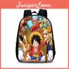 Рюкзак с аниме-принтом One Piece для учеников начальной школы, изготовленный из легкой ткани Оксфорд и украшенный мультяшным рисунком.