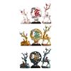 Reindeer Figurines Deer Statues Artwork Resin Ornament Elk Sculpture Animal Figure for Centerpiece Desktop Valentine's Day