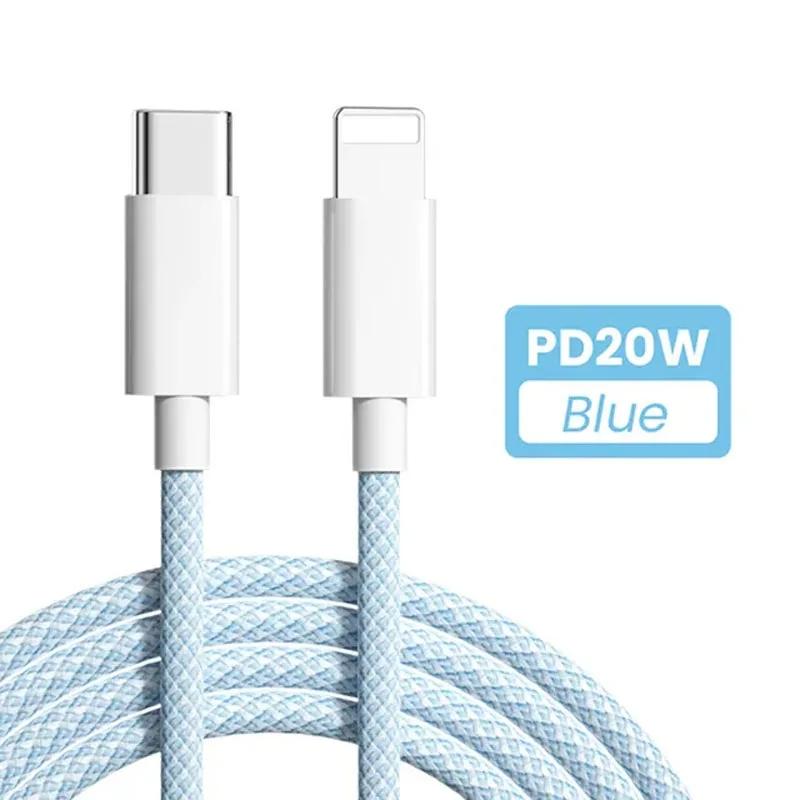 Кабель для передачи данных для iPhone 13 PD20W, плетеный кабель для быстрой зарядки типа c, подходит для зарядных кабелей Samsung IPhone13 14promax