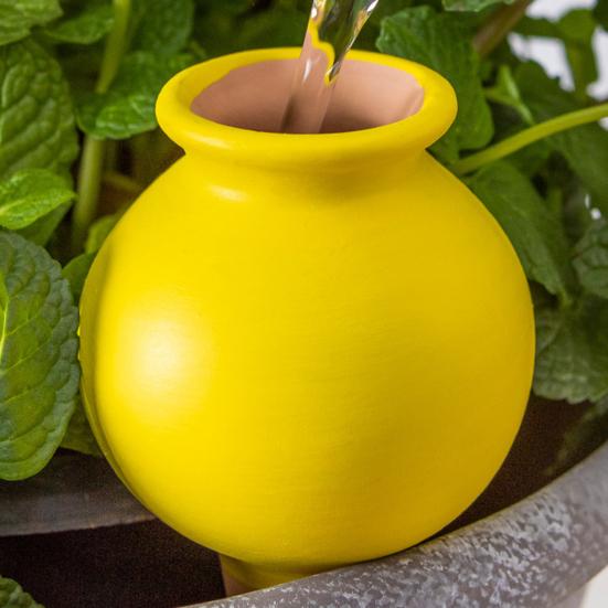 4 Pcs Watering Drippers Terracotta Self-Watering Plant Stakes Long Lasting Clay Watering Spikes Drip Irrigator for Indoor Outdoor Plants