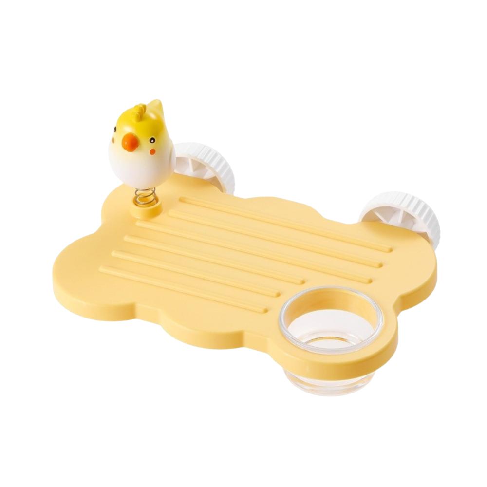 Rectangle Parrot Perch Stand with Water Bowl Birdcage Food Bowl Easy To Clean