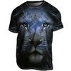 Daily Oversized Men's T-Shirt 3D Lion Print Tees Tops Summer Casual Animal Pattern Streetwear New Fashion Street Men Clothing