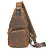 Genuine Cowhide Chest Bag Men's Bag Men's Shoulder Bag Diagonal Cross-body Bag Retro Crazy Horse Leather Cross-body Men's Bag