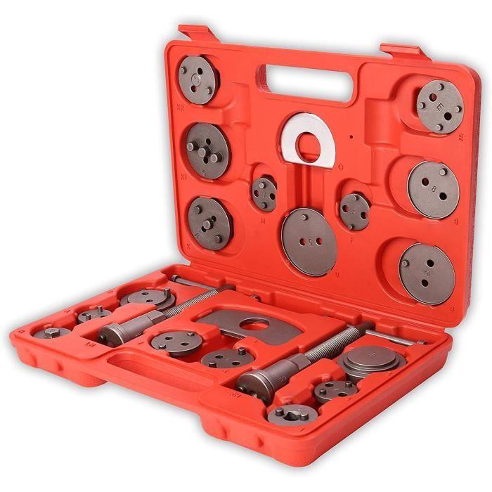 Coffret repousse piston d'étriers de freins Set de 22 pièces, pour remplacement de disque Outil et adaptateurs, de mâchoire ou[112]