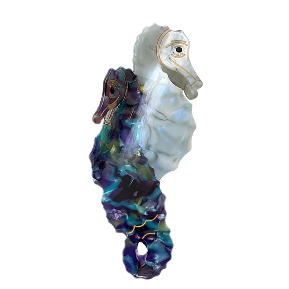 Ацетатный захват для волос серии «Морская биология» Индивидуальный захват для волос из акульего волоса Коготь для путешествий