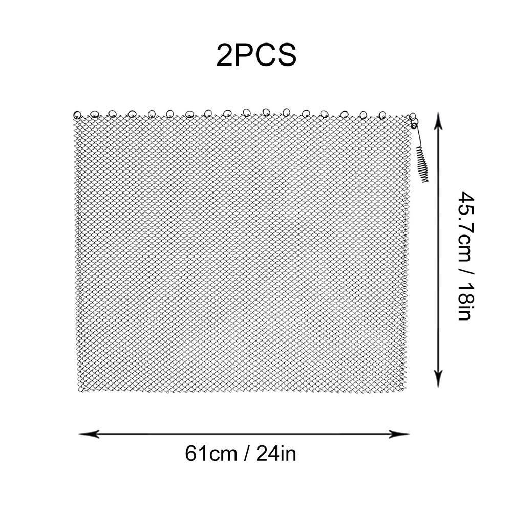 Комплект из 2 сеток-занавесок для камина, Сверхпрочная панель-искрогаситель для защиты камина и кострища