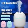 100 мл/200 мл Настольный увлажнитель воздуха со светодиодной подсветкой USB-зарядка Бесшумный генератор тумана Автомобильные диффузоры большой емкости Освежитель воздуха Распылитель с ночниками
