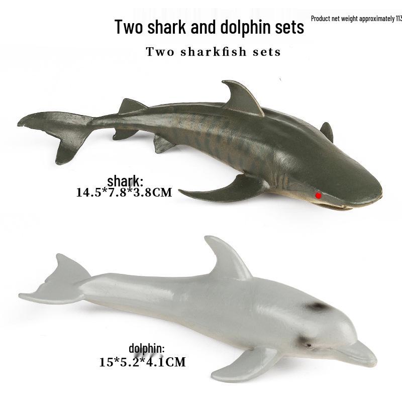 Ocean Wildlife Simulation Toy Set: Sea Turtle, Shark, Whale, Sea Lion, Tiger Shark, Manta Ray, Seal, Grouper.