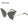 Rimless Butterfly Sunglasses Vintage Metal Frame Gradient Sun Glass Fashion Oversized UV400 Protection Shades Ladies Y2K Eyewear