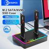 Док-станция для жестких дисков M.2 NVMe/SATA с двумя отсеками, автономное клонирование жесткого диска, дубликатор M.2 SSD, адаптер-контейнер для SSD USB3.2 GEN2