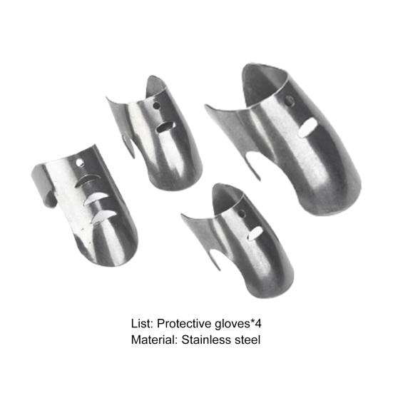 4 шт., защита для пальцев, пищевая защита от ржавчины, защита для пальцев из нержавеющей стали, нарезка, предотвращение травм, инструменты для дома