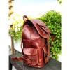 Genuine Leather Backpack Travel Rucksack Vintage Bag Men's New Brown