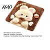 Plush Seat Pad Animal Chair Pad, Square Cozy Cushion, Cute Puppy Cat Pattern, 15.8 Dormitory x Inch Cushion with Non-Slip Backing for Dining