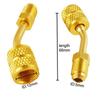 Adapter For Mini Split HVAC System 5/16" Female Quick Couplers 1/4" Male Flare Ductless Mini Split Systems Full Swivel Tip