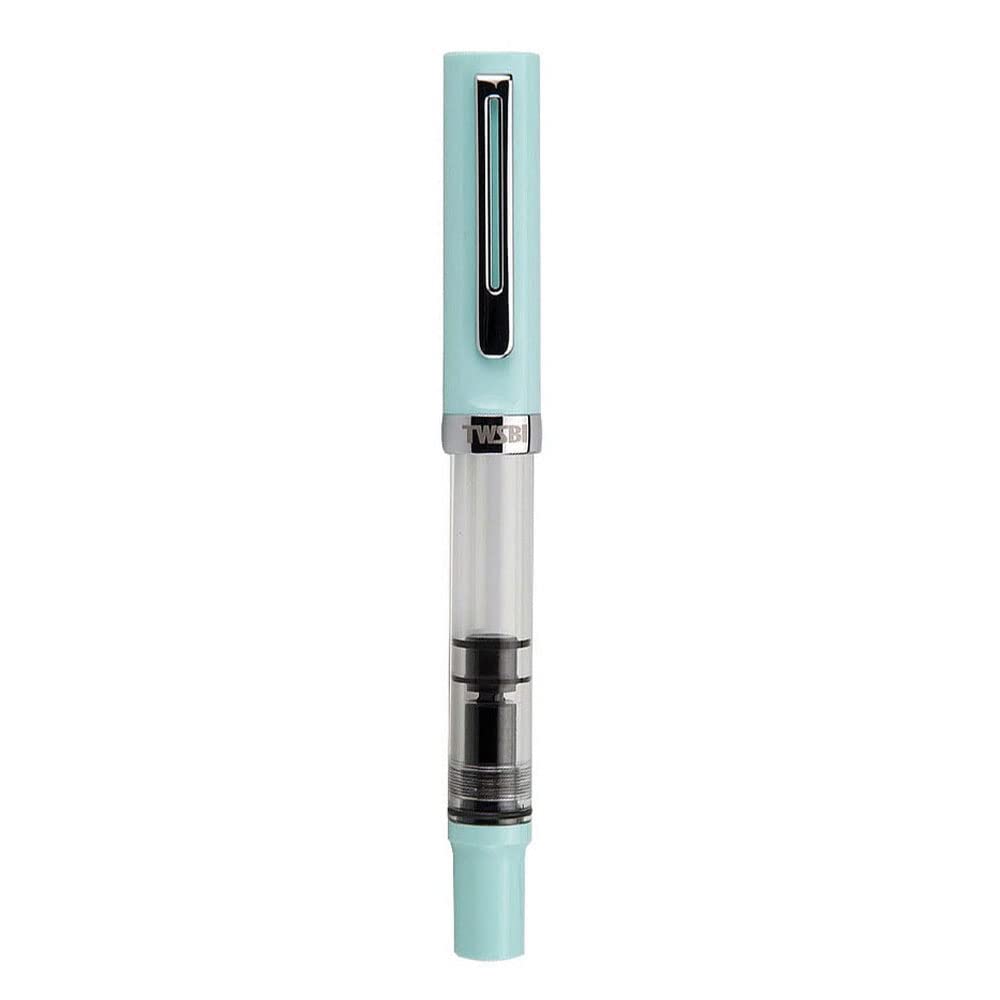 Перьевая ручка TWSBI Fountain Mint Fine TW100092 Eco-T, синяя, с тонким пером.
