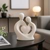 Керамическая статуэтка пары, обнимающаяся пара, романтическая скульптура влюбленных для годовщины свадьбы, Дня святого Валентина, декор полки для ТВ-стенки