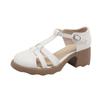 Coarse heel sandals children 2025 summer sandals women Mary Jane soft sole coarse heel shallow mouth round head women sandals women trend