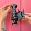Halloween Bat Door Knocker Gothic Spooky Inverted Bat Front Door Gate Knocker Handle Pull Handle Haunted House Home Decoration Door Accessories