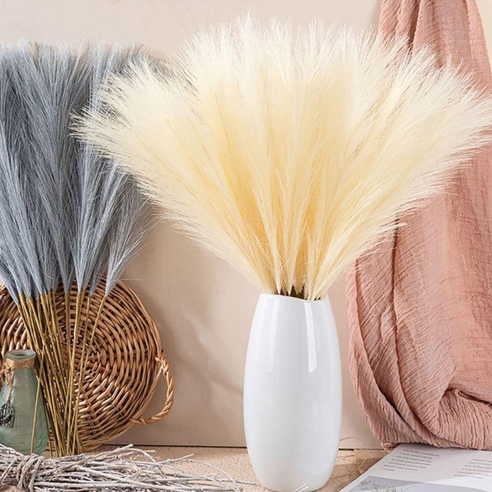 10PCS/Set Home Decor Fluffy Pampas Grass 55CM Artificial Flower Artificial Plants  Wedding Party