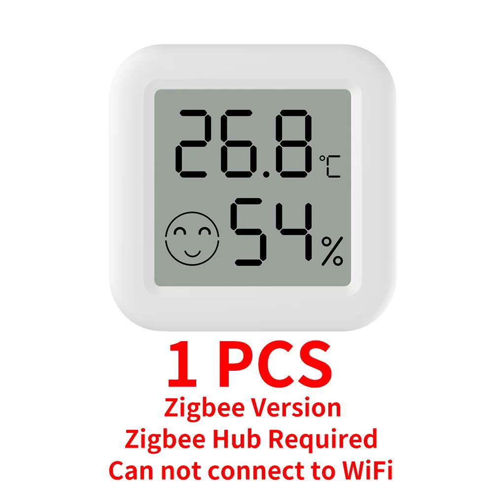 Tuya Zigbee 3.0 Датчик температуры и влажности Удаленное управление через приложение Термометр через Smart Life Для умного дома Работает с Яндекс Алисой