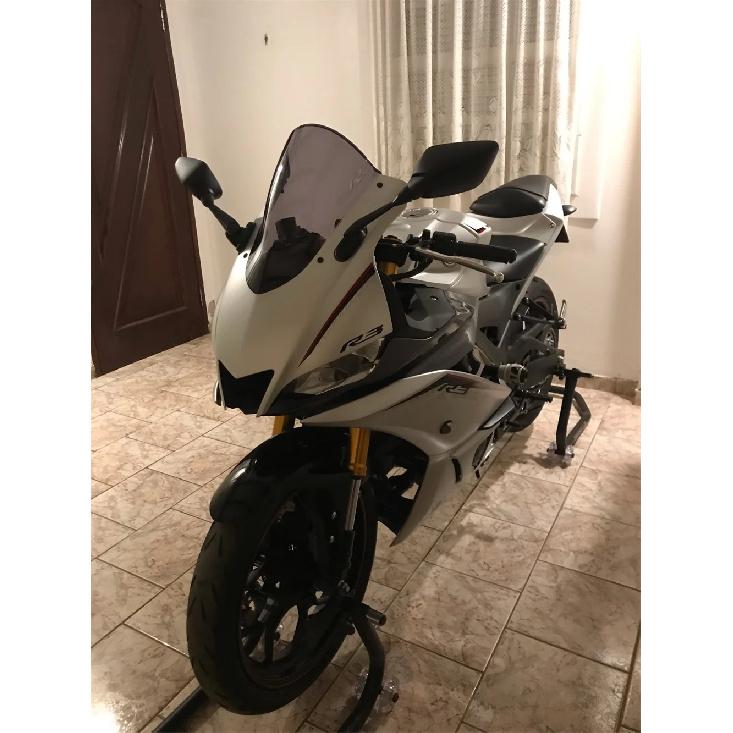 Motorcycle Sport Racing Double Bubble Windshield WindScreen Visor Deflector For YAMAHA YZF-R3 2019-2023 2022 2021 YZF-R25 R3 R25