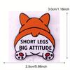 "Короткие лапки, большое самомнение" Смешная брошь в виде короткого корги, милый юмор про питомцев, значок-аксессуар
