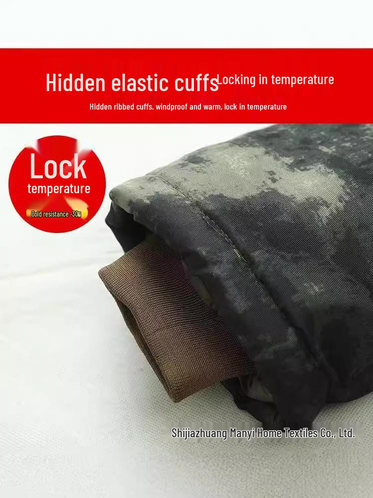 Мужская зимняя камуфляжная водонепроницаемая хлопковая рабочая куртка на флисовой подкладке