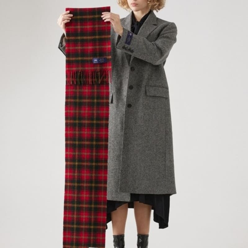 ABRAHAM MOON Шарф из мериносовой шерсти 25 см - Темный клен