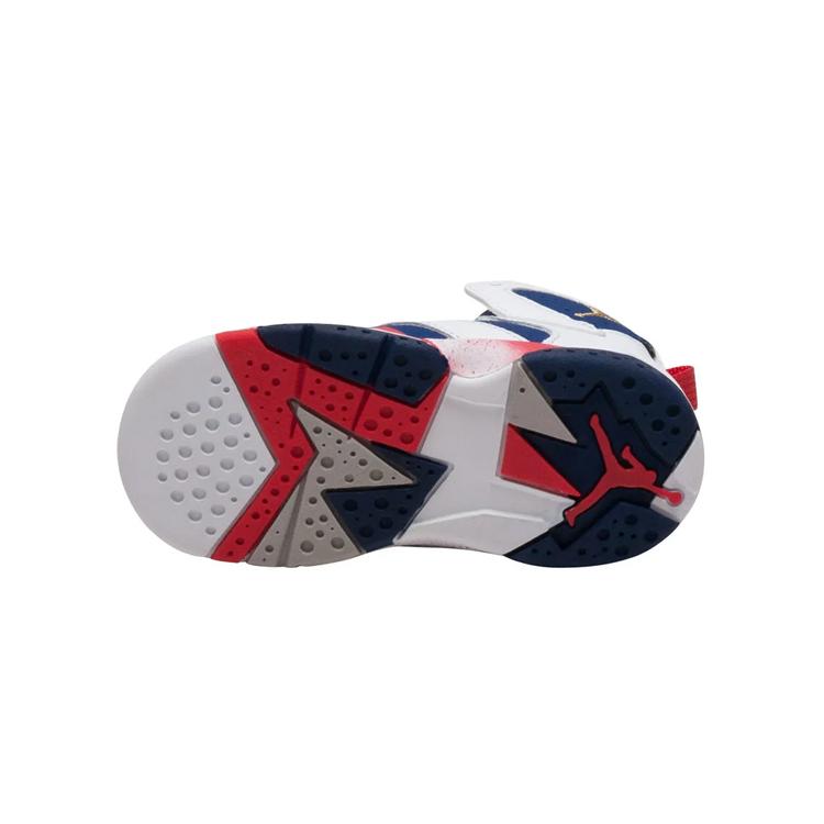 Jordan Air Jordan 7 Sweater Высокие Детские Кроссовки Бело-Синие Для Младенцев и Малышей 304772-133