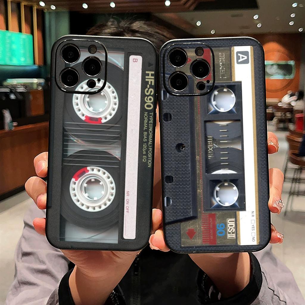 Coque Cover for Samsung Galaxy S25 S23 S22 S24 FE Ultra S10 Plus A05 A06 A15 A16 A26 A35 S10E Case Cassette Tape Music Retro
