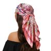 Head Scarf Women Luxury Brand Square 90*90cm Silk Foulard Satin Bandana Cheveux Soft Neckerchief Hijab Hair Scarves For Ladies