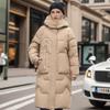 Новый зимний стиль съемный капюшон хлопковое пальто для женщин средней длины выше колена утолщенный пуховик хлопковое пальто для женщин