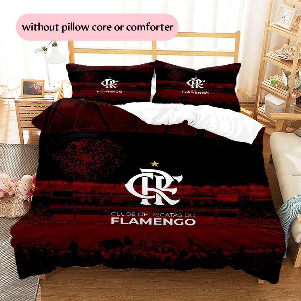CR Flamengo Pattern Bedding Quilt Set Home Decoration Gift (1 * duvet cover + 2 * pillowcase without core)
