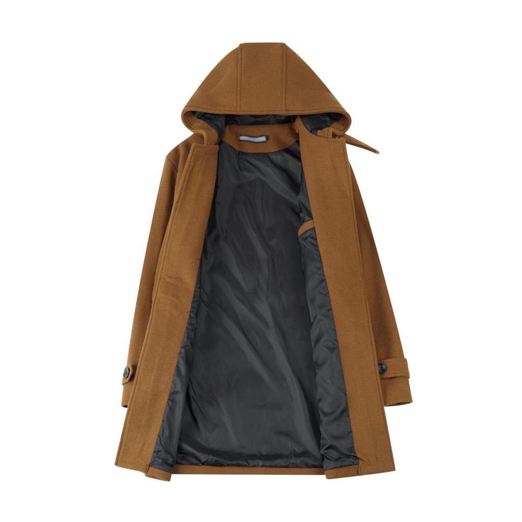 FOMANSH Длинное пальто-дафлкот с капюшоном и для холодной погоды и больших размеров, мужская шапка, ветрозащитное, 2XL