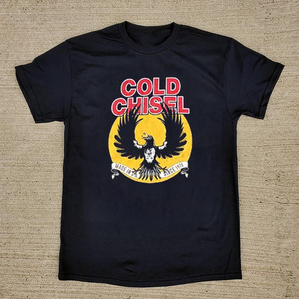 Cold Chisel Made In SA Adelaide 500 Tour T Shirt Black All Size Unisex T-Shirt