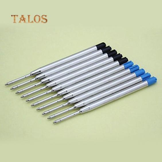 10 шт. 0,5 мм шариковая ручка с плавными черными/синими чернилами, сменный блок для студенческих канцелярских принадлежностей, сочинений