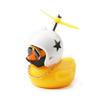 Rubber Cute Duck Toy Car Ornaments Yellow Duck Car Dashboard Decorations Cool Glasses Duck with Propeller Helmet Gold Chain